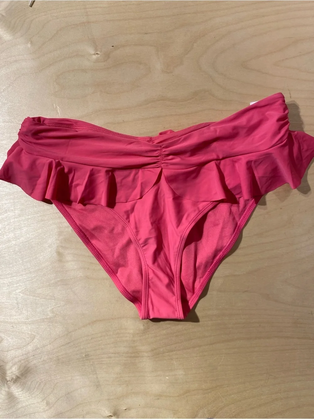 Time and Tru Hot Pink Swim Bottoms with Ruffle Detail XL (16-18) (RG)